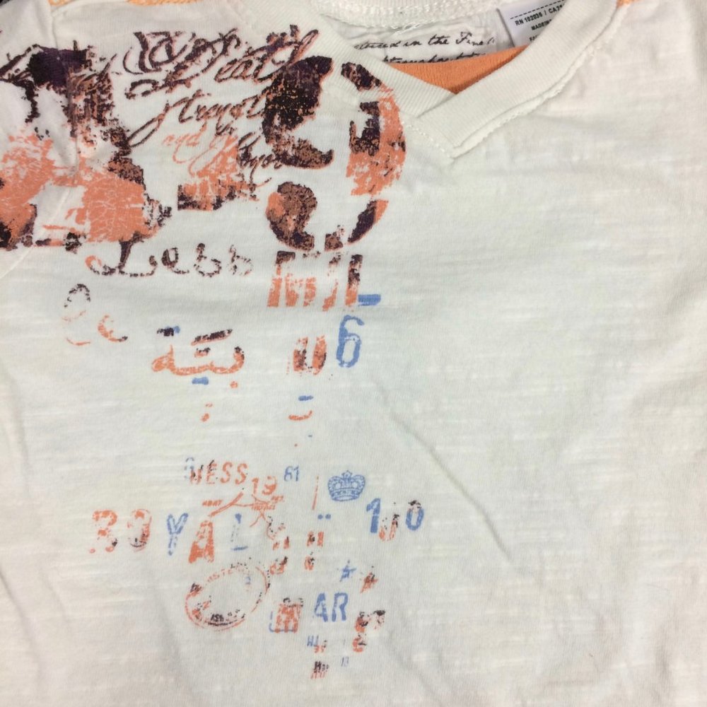 Guess Baby 12M Graphic Vneck Short Sleeve Tshirt - Picture 7 of 8